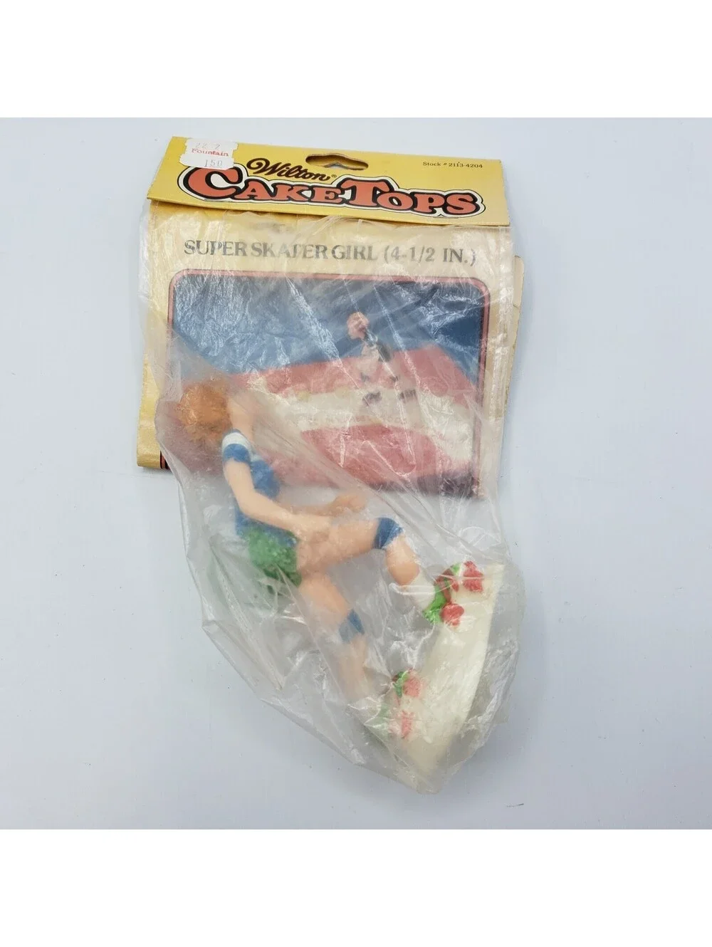 Vintage 1980 Wilton Cake Topper Roller Skater Figurine Hong Kong NOS